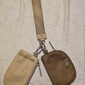 Lululemon Tan and Brown Wristlet Duo